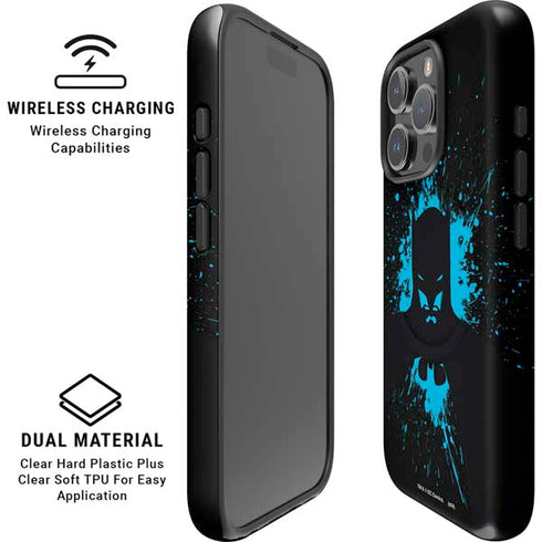 DC Comics Batman Blue Splash character shape iPhone 16 Pro Max Magsafe Impact Case