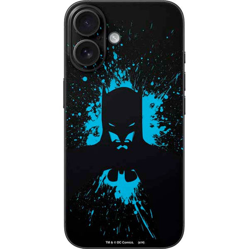 DC Comics Batman Blue Splash character shape iPhone 16 Skin