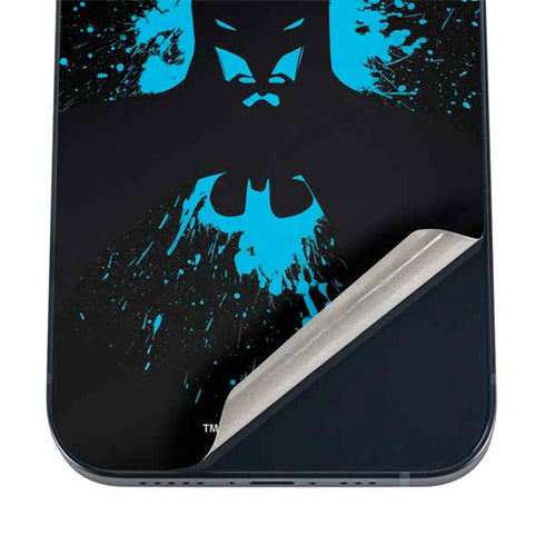 DC Comics Batman Blue Splash character shape iPhone 16 Skin
