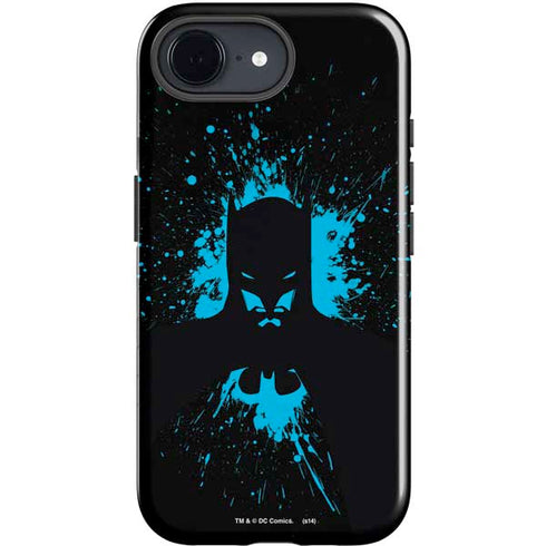 DC Comics Batman Blue Splash character shape iPhone 16e Impact Case