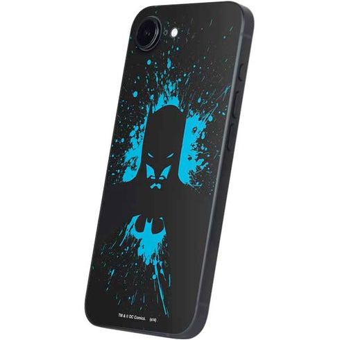 DC Comics Batman Blue Splash character shape iPhone 16e Skin