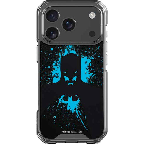 DC Comics Batman Blue Splash character shape iPhone 18 Pro Clear Case
