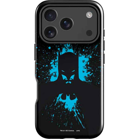 DC Comics Batman Blue Splash character shape iPhone 18 Pro Impact Case