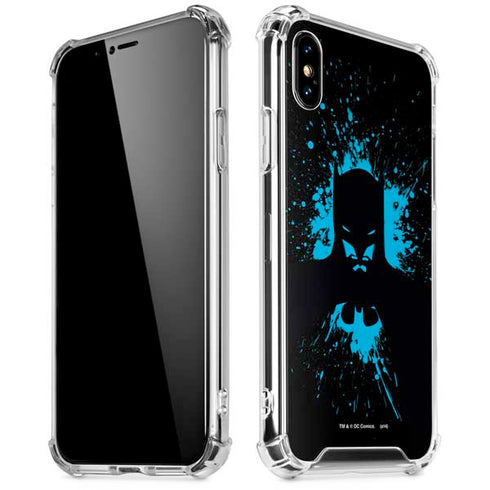 DC Comics Batman Blue Splash character shape iPhone X/XS Clear Case