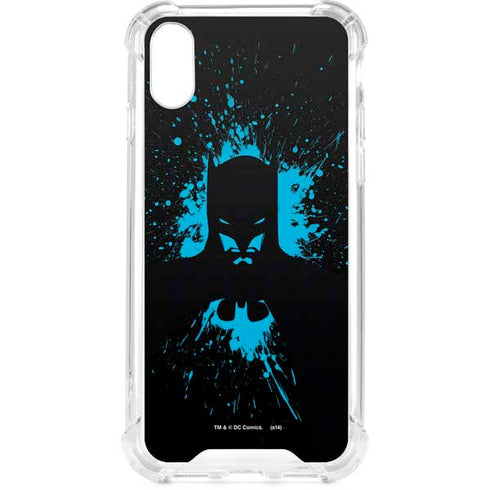 DC Comics Batman Blue Splash character shape iPhone XS Clear Case