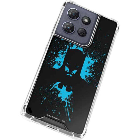 DC Comics Batman Blue Splash character shape Moto G 5G (2025) Clear Case