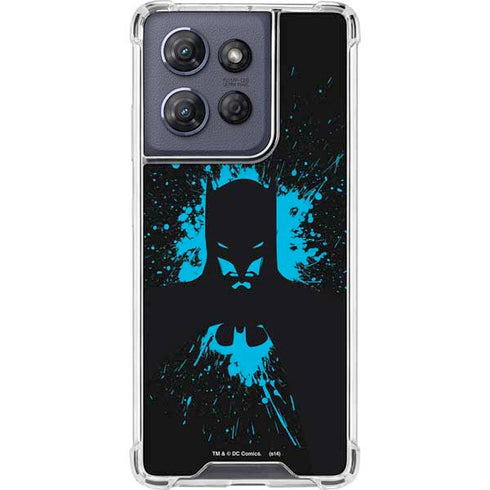 DC Comics Batman Blue Splash character shape Moto G Play 5G (2025) Clear Case