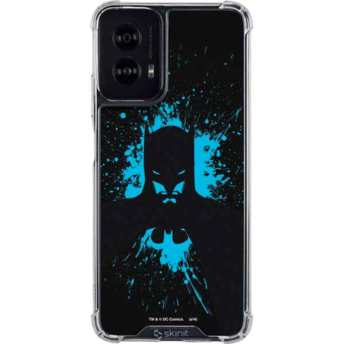 DC Comics Batman Blue Splash character shape Moto G Power 5G (2024) Clear Case