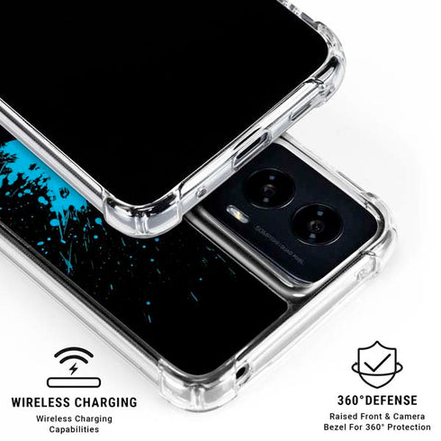 DC Comics Batman Blue Splash character shape Moto G Power 5G (2024) Clear Case