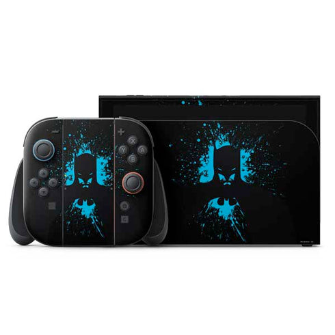 DC Comics Batman Blue Splash character shape Nintendo Skins