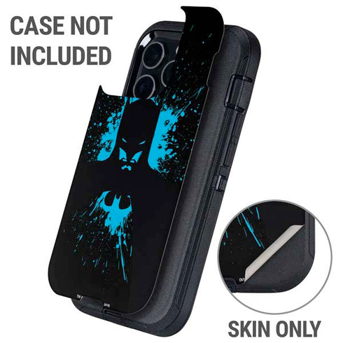 DC Comics Batman Blue Splash character shape Otterbox Defender iPhone Skin