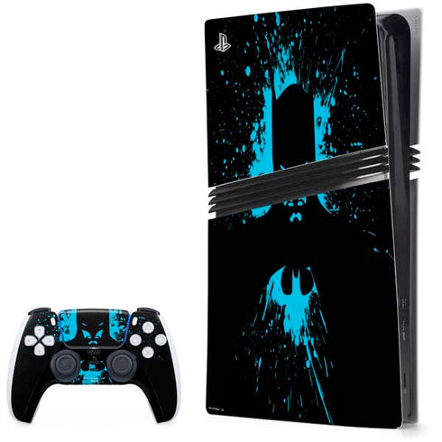 DC Comics Batman Blue Splash character shape PlayStation PS5 Skins