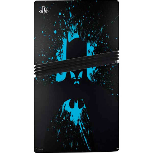 DC Comics Batman Blue Splash character shape PS5 Pro Console Skin
