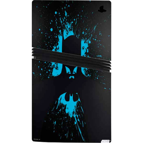 DC Comics Batman Blue Splash character shape PS5 Pro Console Skin