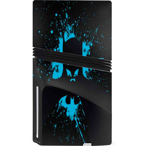 DC Comics Batman Blue Splash character shape PS5 Pro Disk Console Skin