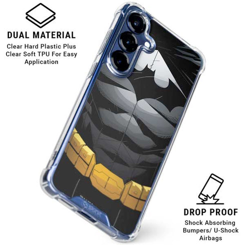 DC Comics Batman Chest Comic art Galaxy S25 Clear Case