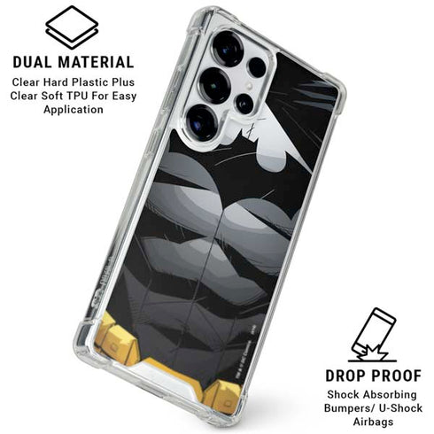 DC Comics Batman Chest Comic art Galaxy S26 Ultra Clear Case