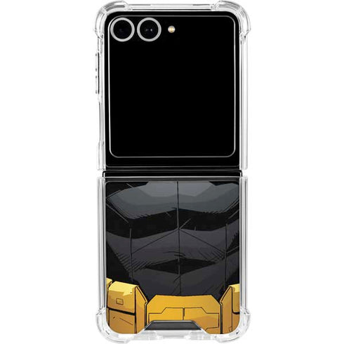 DC Comics Batman Chest Comic art Galaxy Z Flip7 Clear Case