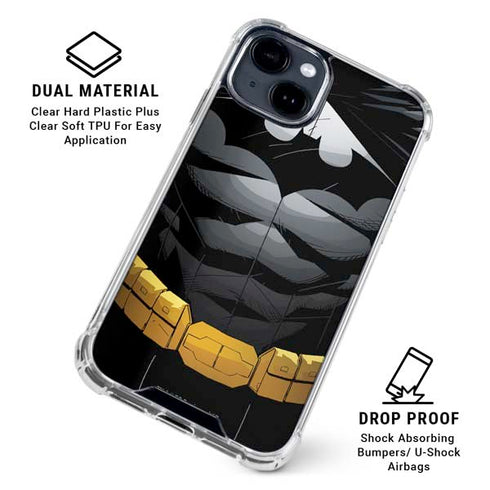 DC Comics Batman Chest Comic art iPhone 15 Clear Case
