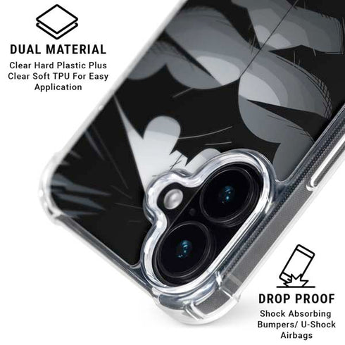 DC Comics Batman Chest Comic art iPhone 16 Plus Clear Case