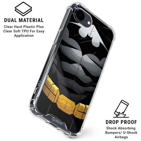 DC Comics Batman Chest Comic art iPhone 16e Clear Case
