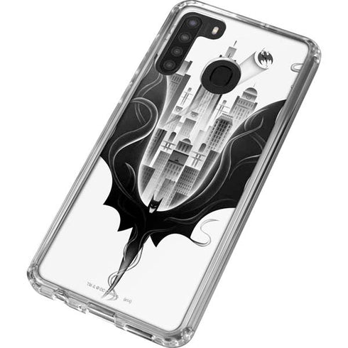 DC Comics Batman City Scape Cover Art Galaxy A21 Clear Case