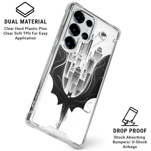DC Comics Batman City Scape Cover Art Galaxy S25 Ultra Clear Case
