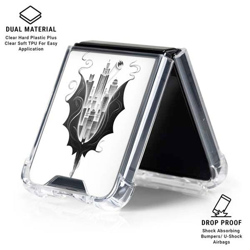 DC Comics Batman City Scape Cover Art Galaxy Z Flip6 Clear Case