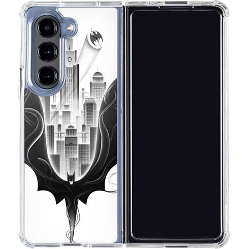 DC Comics Batman City Scape Cover Art Galaxy Z Fold5 5G Clear Case