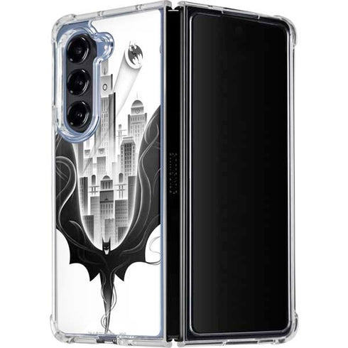 DC Comics Batman City Scape Cover Art Galaxy Z Fold5 5G Clear Case