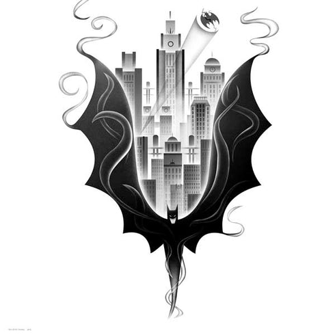 DC Comics Batman City Scape Cover Art PS4 Console Skin