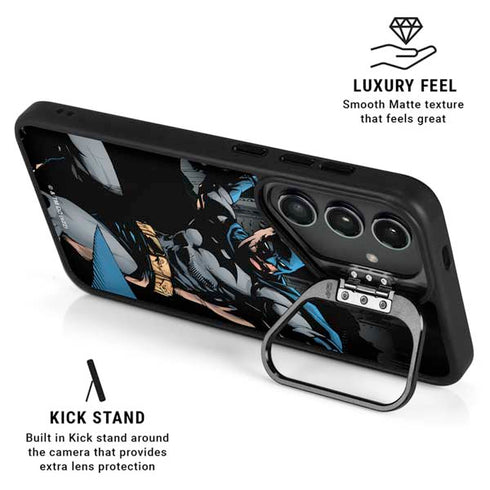 DC Comics Batman Throwing Batarang Jim Lee Art Galaxy S24 Kickstand Case