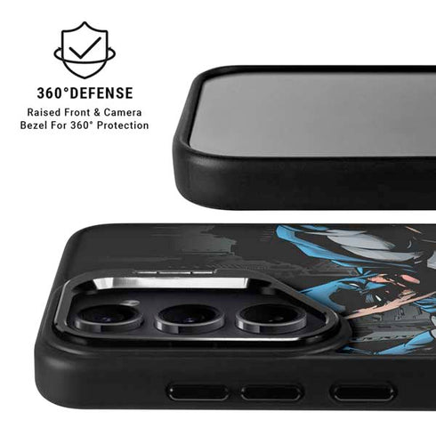 DC Comics Batman Throwing Batarang Jim Lee Art Galaxy S24 Plus Kickstand Case