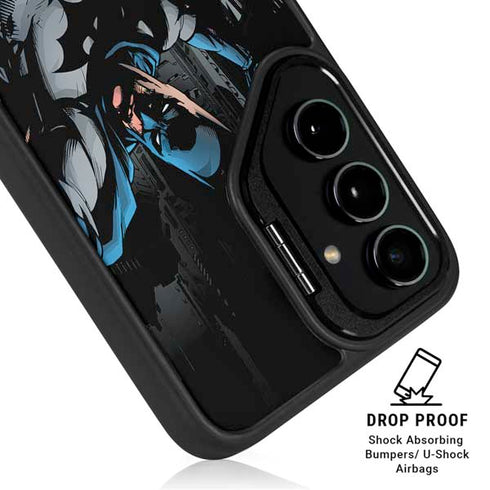 DC Comics Batman Throwing Batarang Jim Lee Art Galaxy S24 Plus Kickstand Case