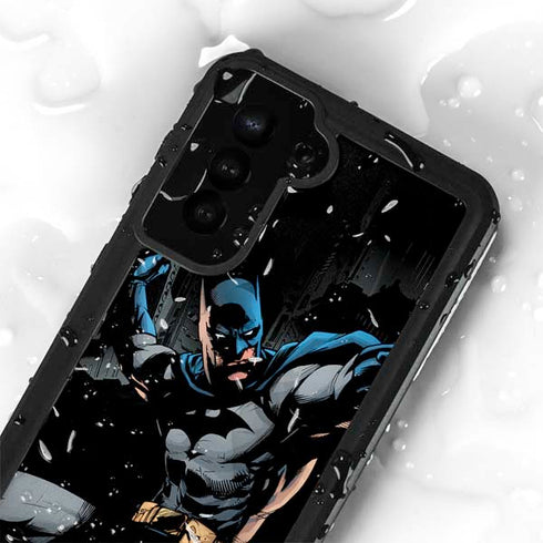 DC Comics Batman Throwing Batarang Jim Lee Art Galaxy S24 Plus Waterproof Case