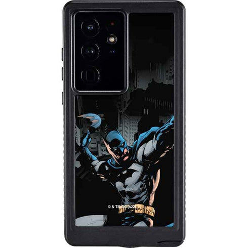 DC Comics Batman Throwing Batarang Jim Lee Art Galaxy S24 Ultra Waterproof Case