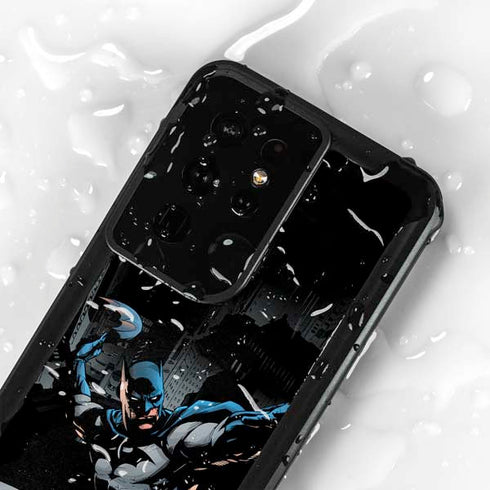 DC Comics Batman Throwing Batarang Jim Lee Art Galaxy S24 Ultra Waterproof Case