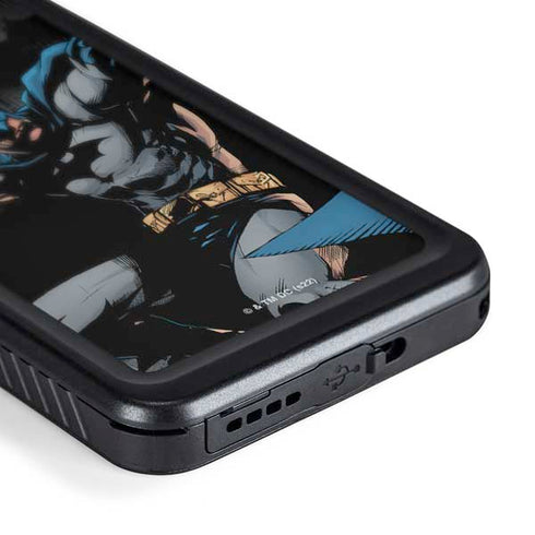 DC Comics Batman Throwing Batarang Jim Lee Art Galaxy S24 Waterproof Case