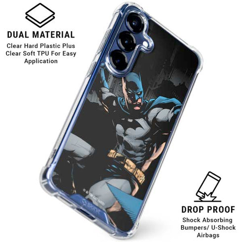 DC Comics Batman Throwing Batarang Jim Lee Art Galaxy S25 Clear Case