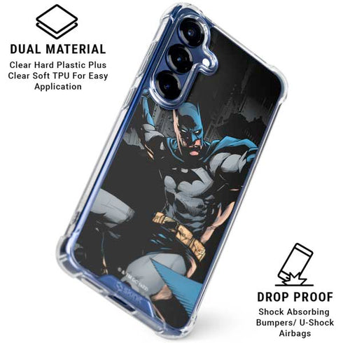 DC Comics Batman Throwing Batarang Jim Lee Art Galaxy S25 Plus Clear Case