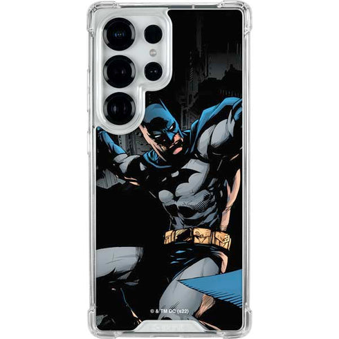 DC Comics Batman Throwing Batarang Jim Lee Art Galaxy S25 Ultra Clear Case