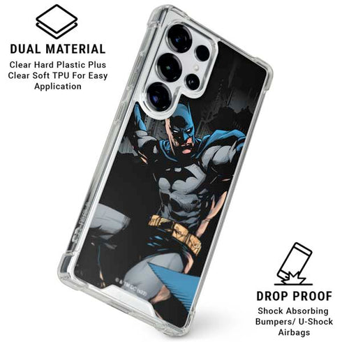DC Comics Batman Throwing Batarang Jim Lee Art Galaxy S26 Ultra Clear Case