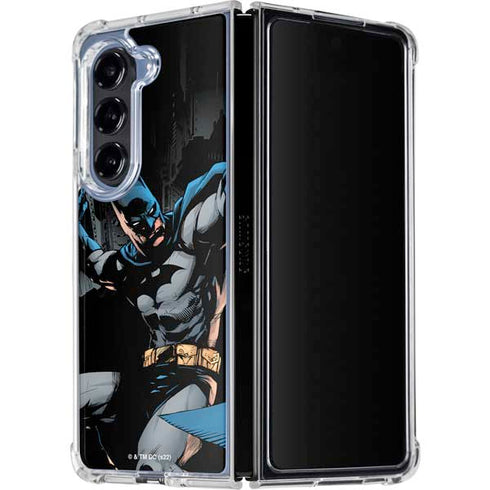 DC Comics Batman Throwing Batarang Jim Lee Art Galaxy Z Fold5 5G Clear Case