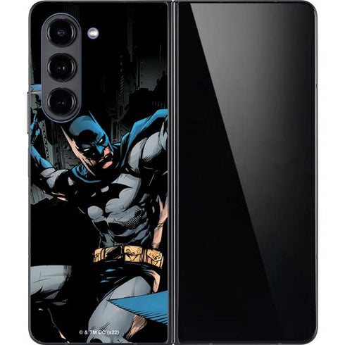 DC Comics Batman Throwing Batarang Jim Lee Art Galaxy Z Fold5 5G Skin
