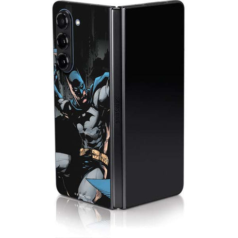 DC Comics Batman Throwing Batarang Jim Lee Art Galaxy Z Fold5 5G Skin