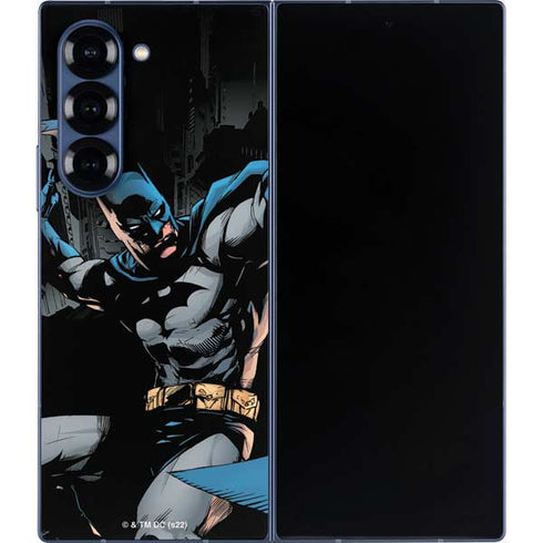 DC Comics Batman Throwing Batarang Jim Lee Art Galaxy Z Fold6 Skin