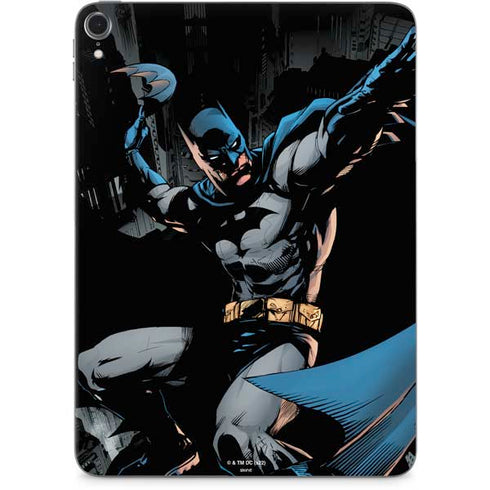 DC Comics Batman Throwing Batarang Jim Lee Art Apple iPad Pro Skin
