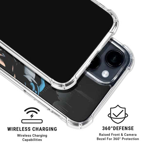 DC Comics Batman Throwing Batarang Jim Lee Art iPhone 15 Clear Case