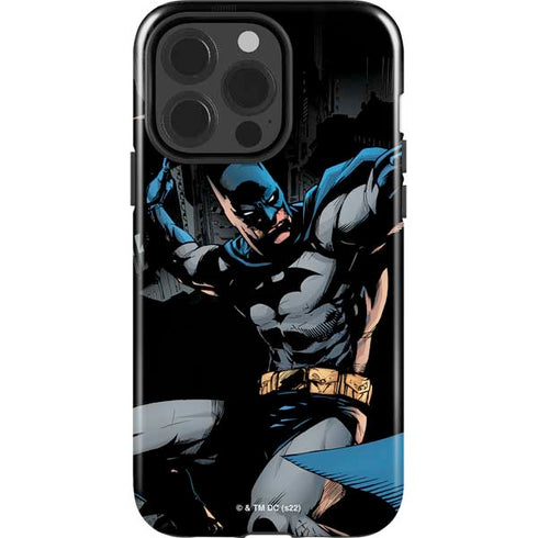DC Comics Batman Throwing Batarang Jim Lee Art iPhone 15 Pro Impact Case