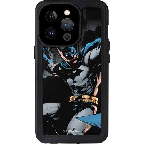 DC Comics Batman Throwing Batarang Jim Lee Art iPhone 15 Pro Waterproof Case